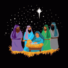 Nativity Scene Color Glass Gobo